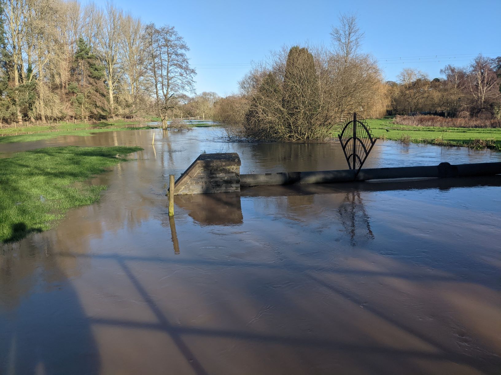 Another picture of flooding by hankelow Mill, December 27th